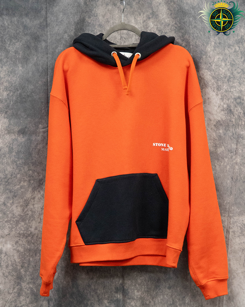 Stone Island Marina Cotton Fleece Hoodie Orange - M