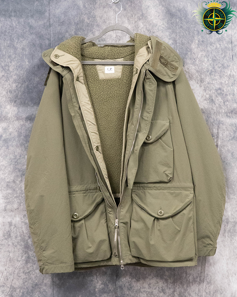 C.P Company DyShell Polartech Goggle Jacket Khaki