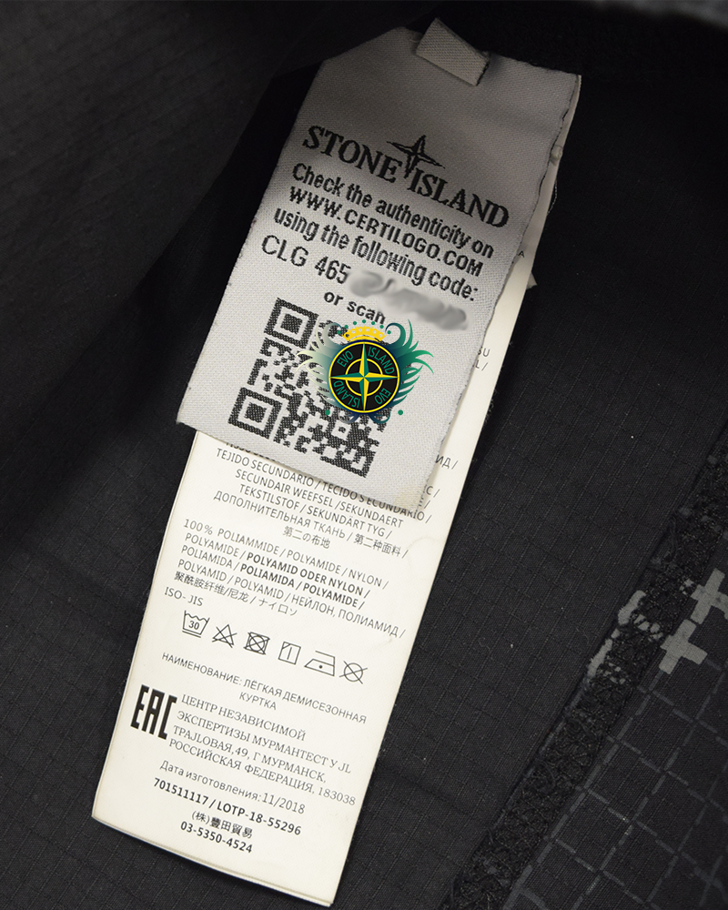 Stone Island RipStop Grid Camo Overshirt Black