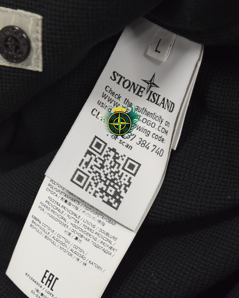 Stone Island SI Check Grid Camo Ice Jacket Off White - L