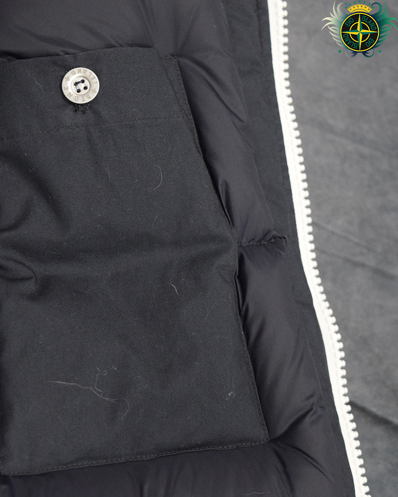 Stone Island Marina Rubber Was Poplin Down Puffer Jacket Navy - L