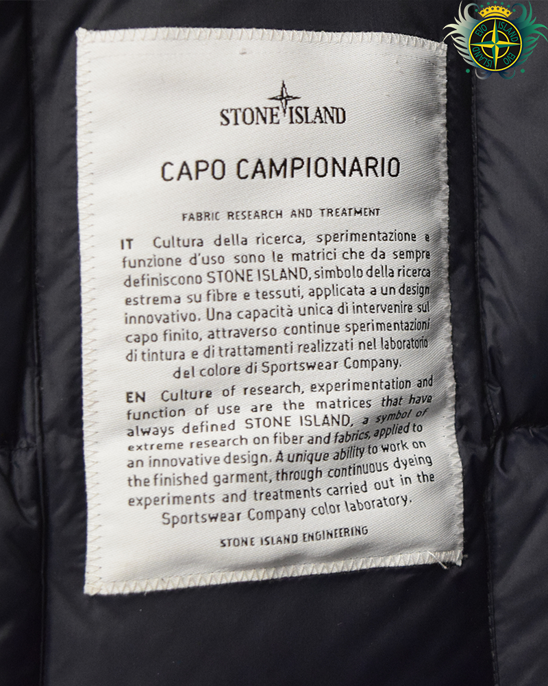 Stone Island Marina Rubber Was Poplin Down Puffer Jacket Navy - L