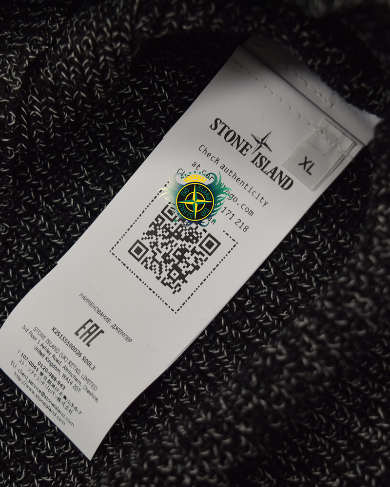Stone Island Reflective Knit Crewneck Jumper Black - XL
