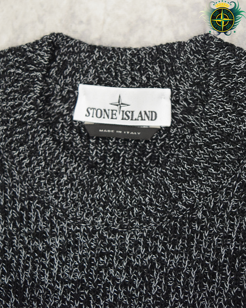 Stone Island Reflective Knit Crewneck Jumper Black - XL