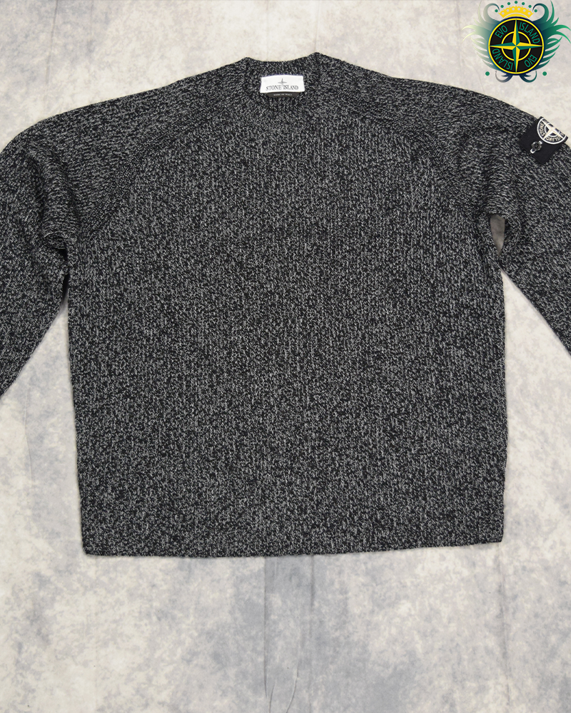 Stone Island Reflective Knit Crewneck Jumper Black - XL