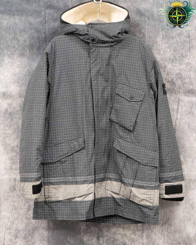 Stone Island Reflective Ripstop Chine Jacket Black - XXL