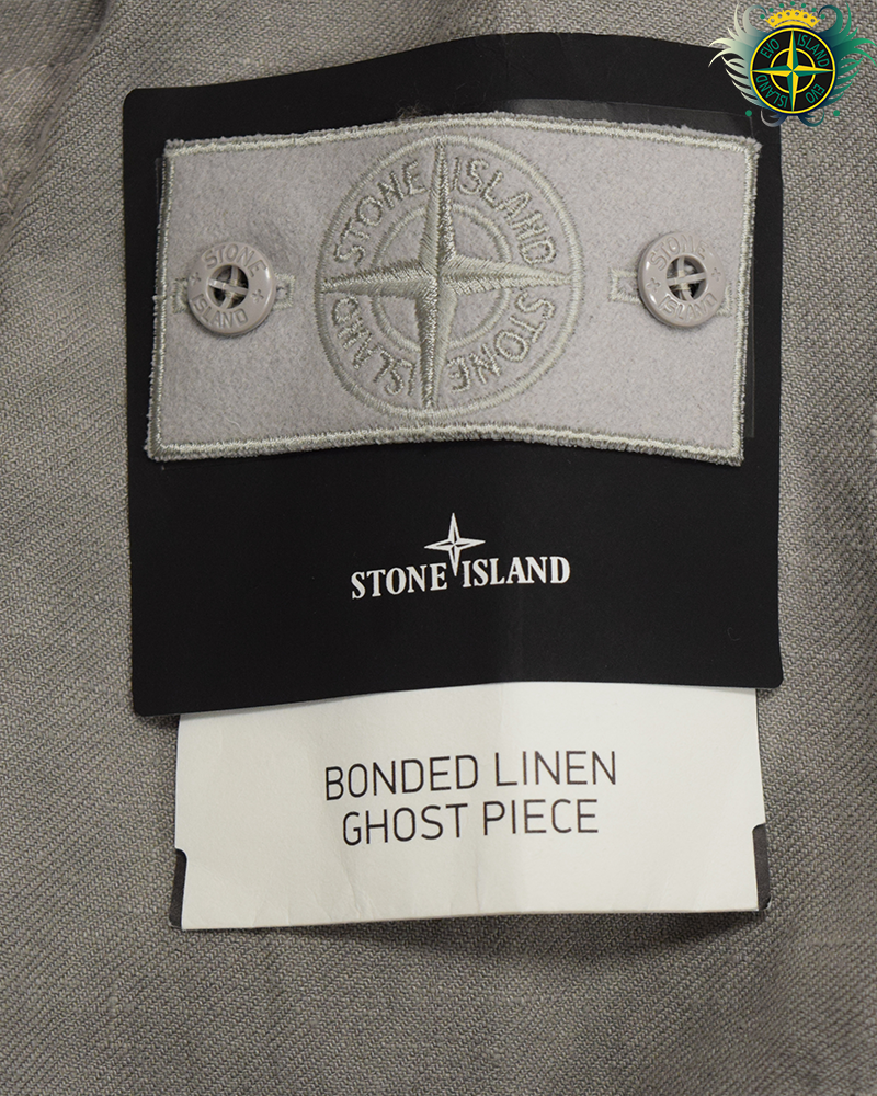 Stone Island Ghost Piece Bonded Linen Jacket Grey - L