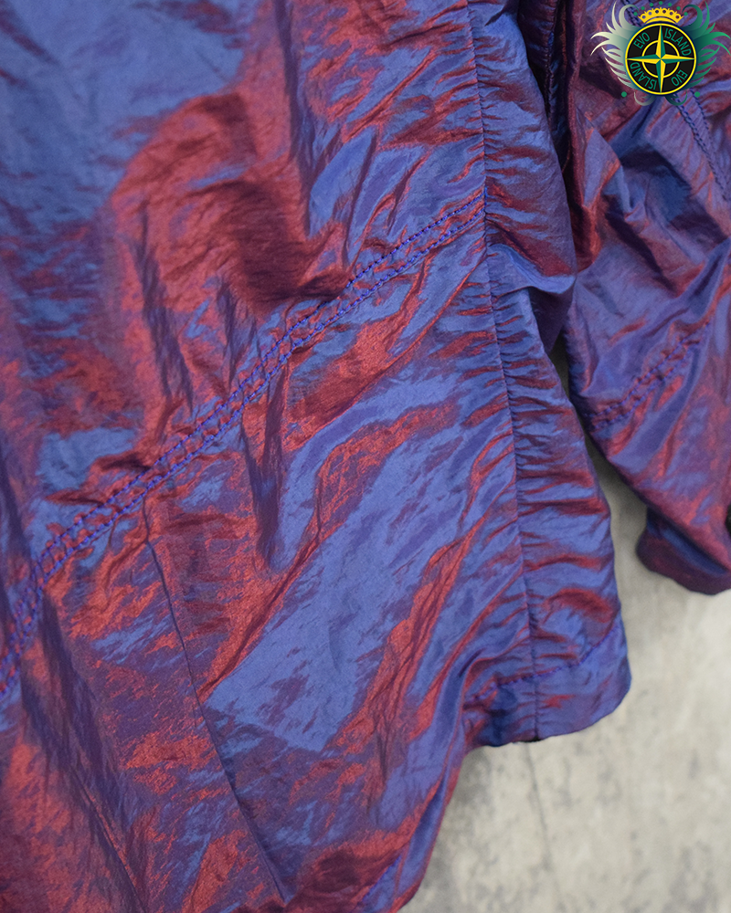 Stone Island Nylon Metal Watro Red Weft Jacket Blue - L