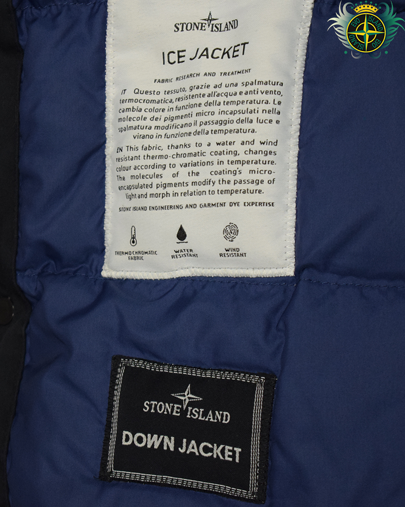 Stone Island Ice Down Jacket Blue - XL
