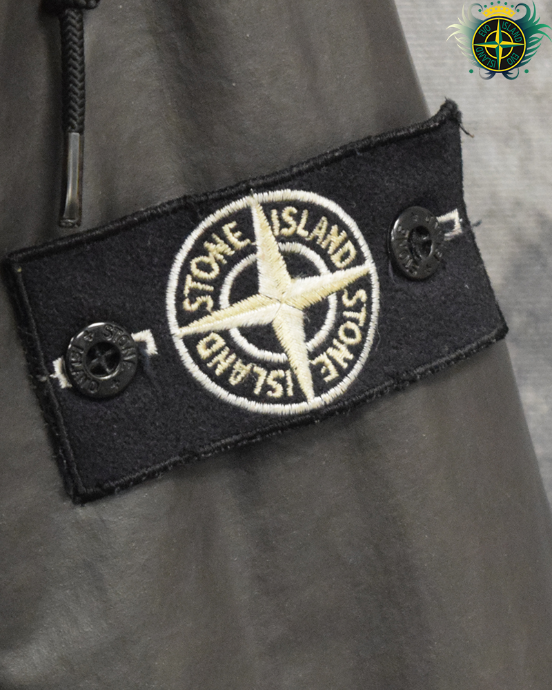 Stone Island Nylon Backed Ice Jacket Black - XL