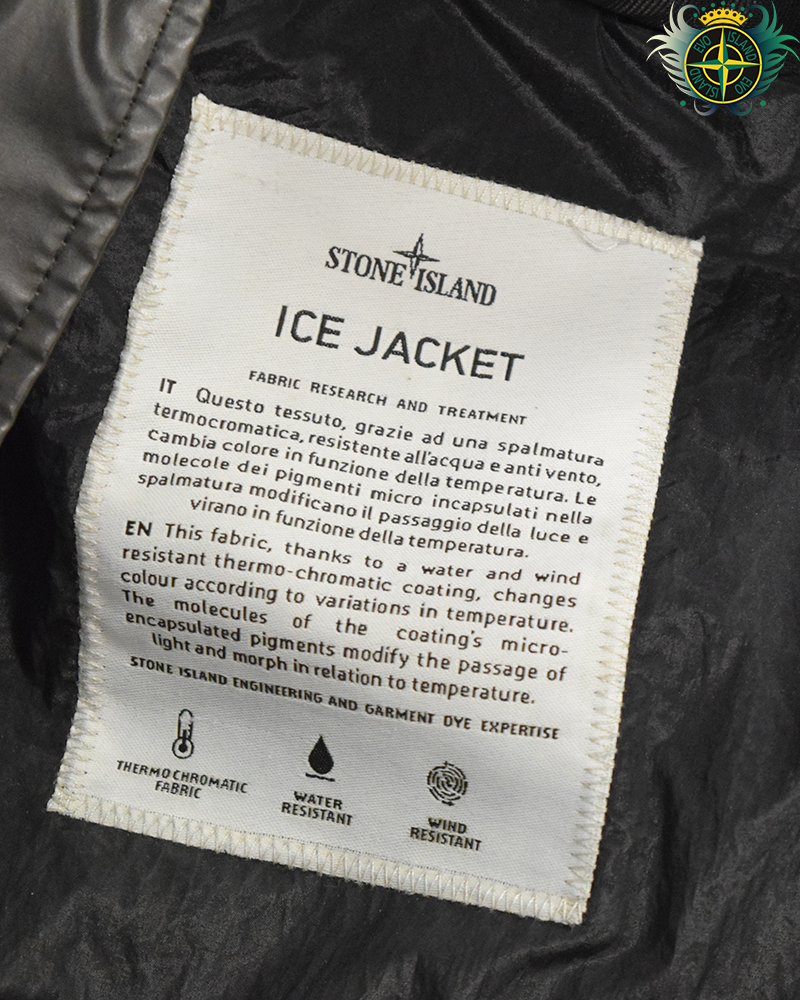 Stone Island Nylon Backed Ice Jacket Black - XL