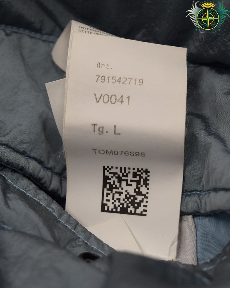 Stone Island Nylon Metal Reversible Down Jacket Silver/Blue - L