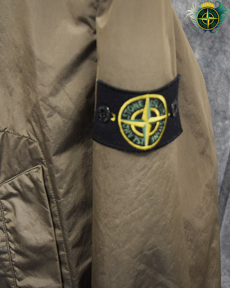 Stone Island Nylon Metal Flock Jacket Brown - XL