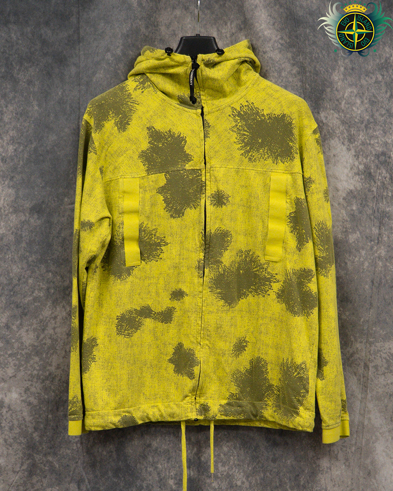 C.P Company Bruised Banana Camo Full Zip Hoodie Black/Yellow - XL