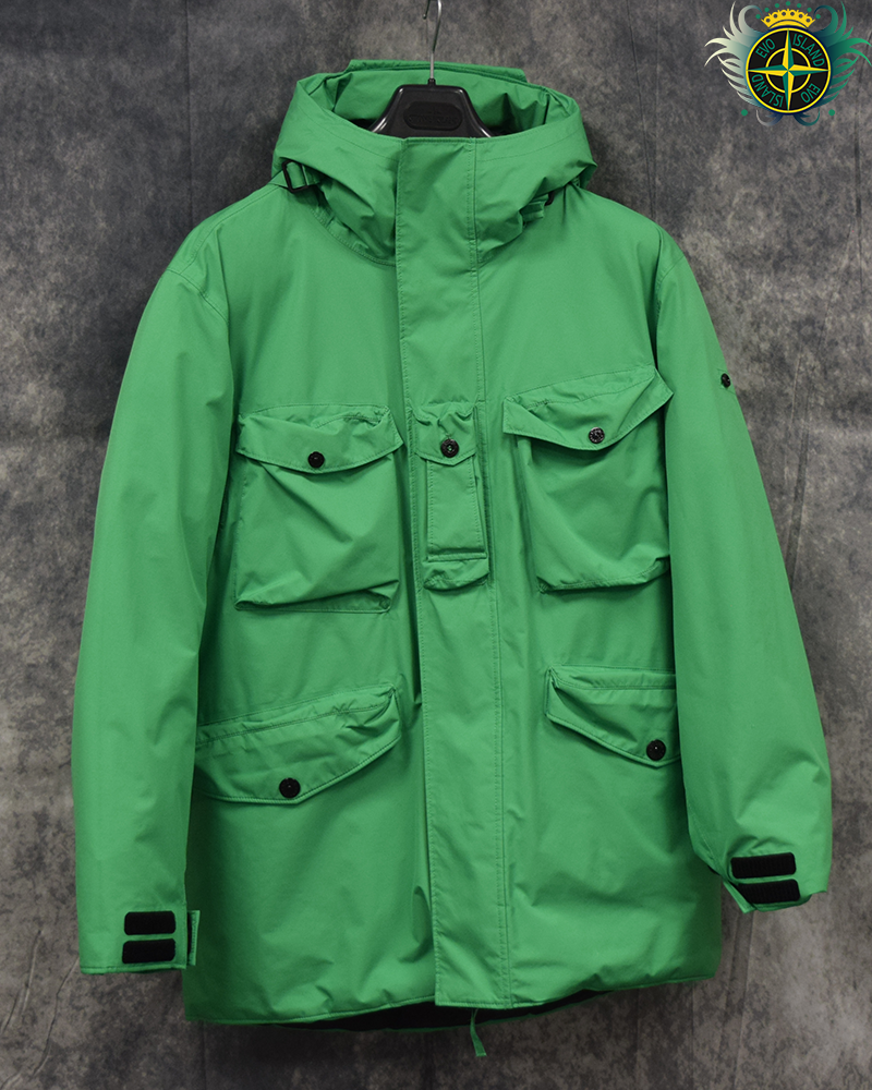 Stone Island Gore-Tex Ripstop Down Jacket Green - L