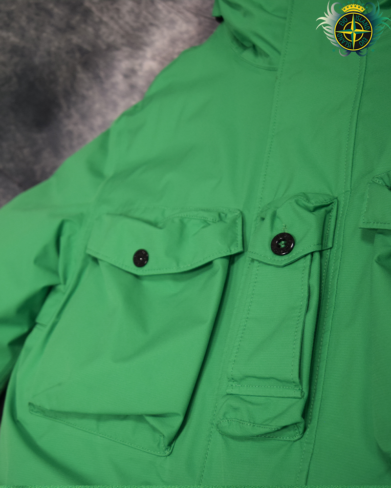 Stone Island Gore-Tex Ripstop Down Jacket Green - L