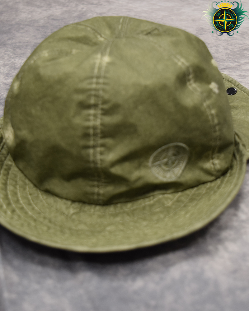 Stone Island Oxford Membrana 3L Dust Hat Green - M