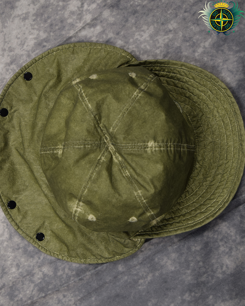 Stone Island Oxford Membrana 3L Dust Hat Green - M