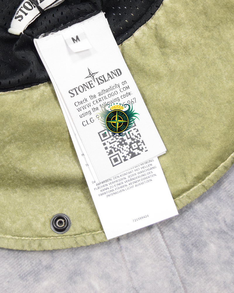 Stone Island Oxford Membrana 3L Dust Hat Green - M
