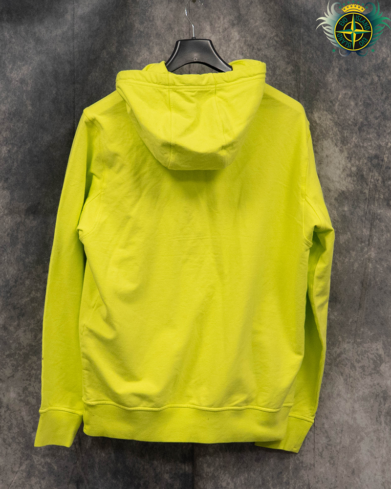 Stone Island Compass Patch Hoodie Yellow - L