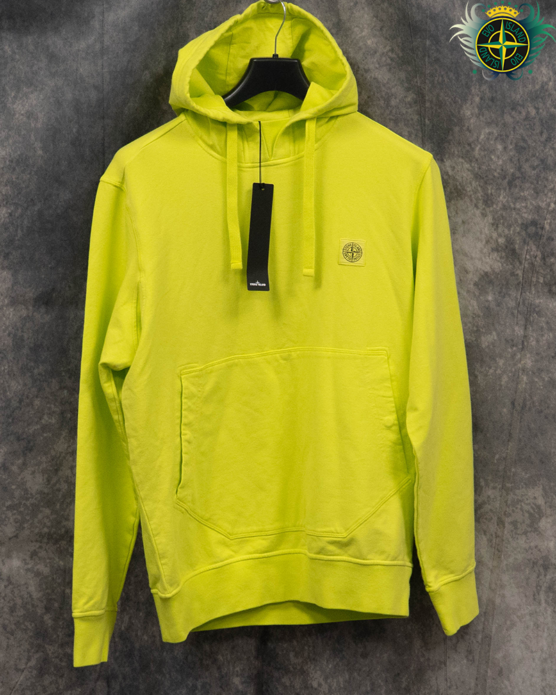 Stone Island Compass Patch Hoodie Yellow - L