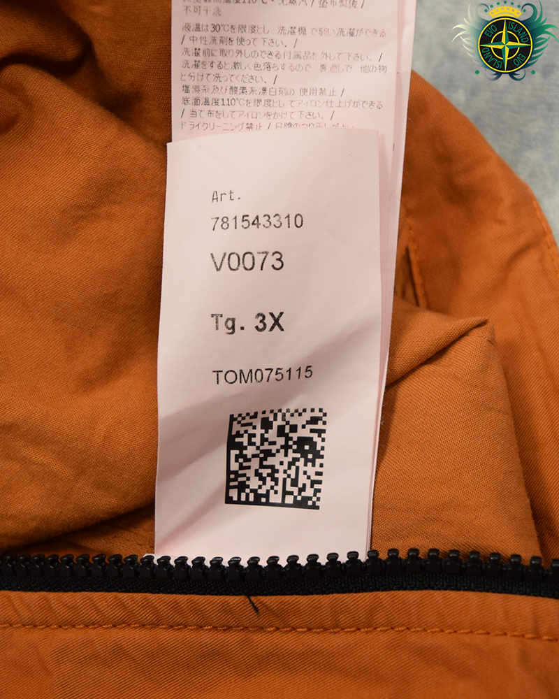 Stone Island Supima Cotton Twill Stretch TC Jacket Orange - 3XL