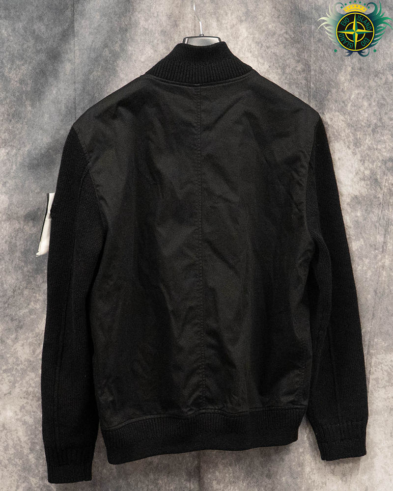 Stone Island Bio Raso With Bio Alloy Light Cover T-C Bomber Jacket Black - L
