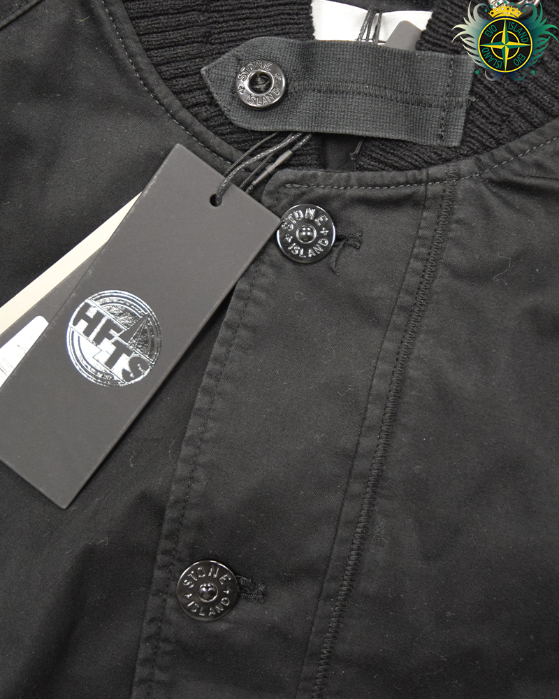 Stone Island Bio Raso With Bio Alloy Light Cover T-C Bomber Jacket Black - L