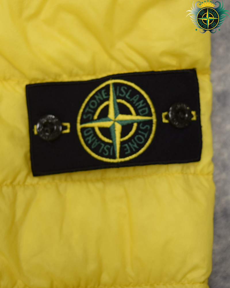 Stone Island Garment Dyed Micro Yarn Down Jacket Yellow