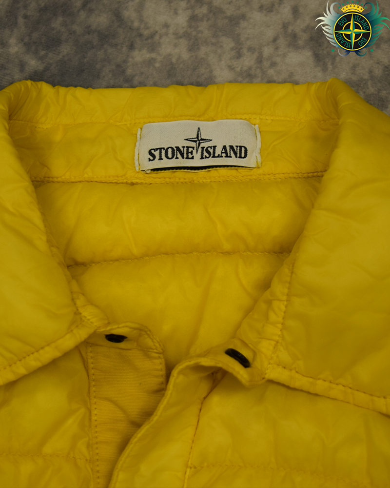 Stone Island Garment Dyed Micro Yarn Down Jacket Yellow