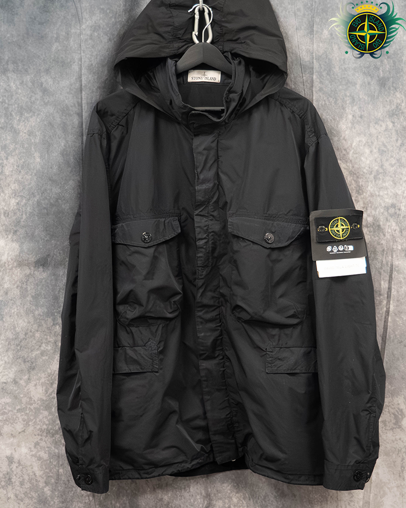 Stone Island David Tela Light TC Field Jacket Black - 3XL
