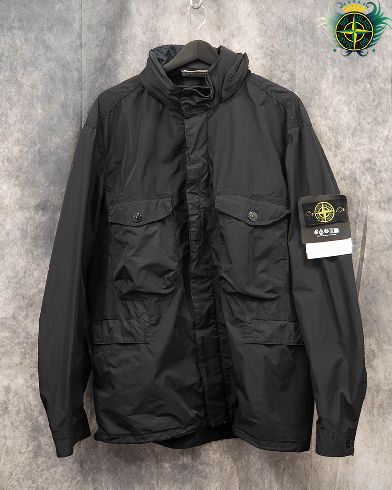 Stone Island David Tela Light TC Field Jacket Black - 3XL