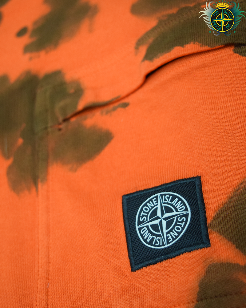Stone Island Hand Painted Heavy Weight T-shirt Orange - L