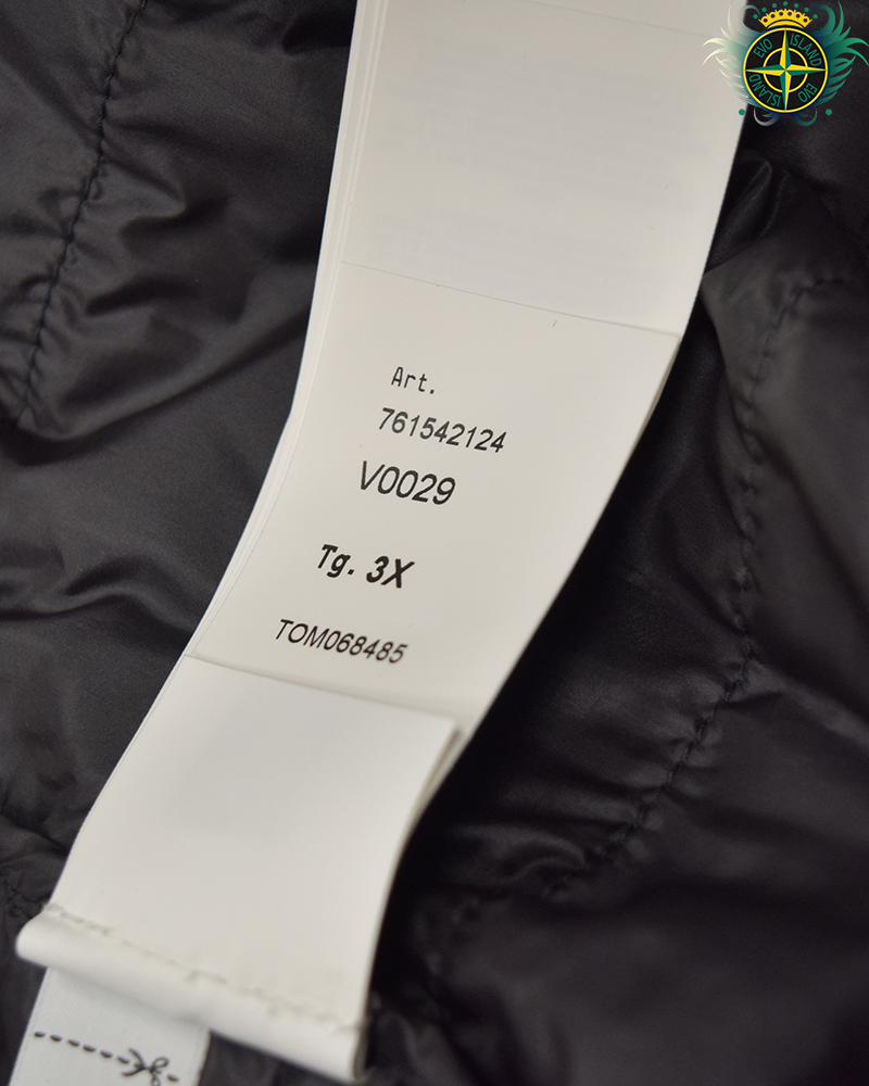 Stone Island Bio Based Ripstop Nylon Down Jacket Black - 3XL