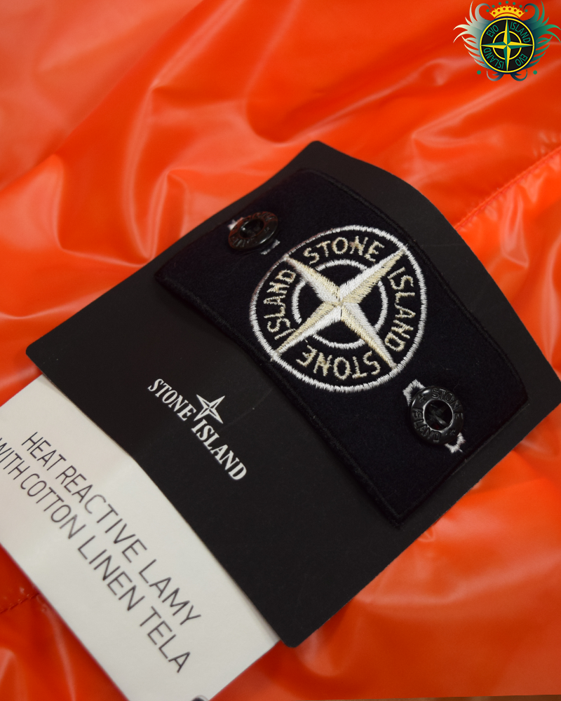 Stone Island Heat Reactive Lamy With Cotton Linen Tela Orange - XL