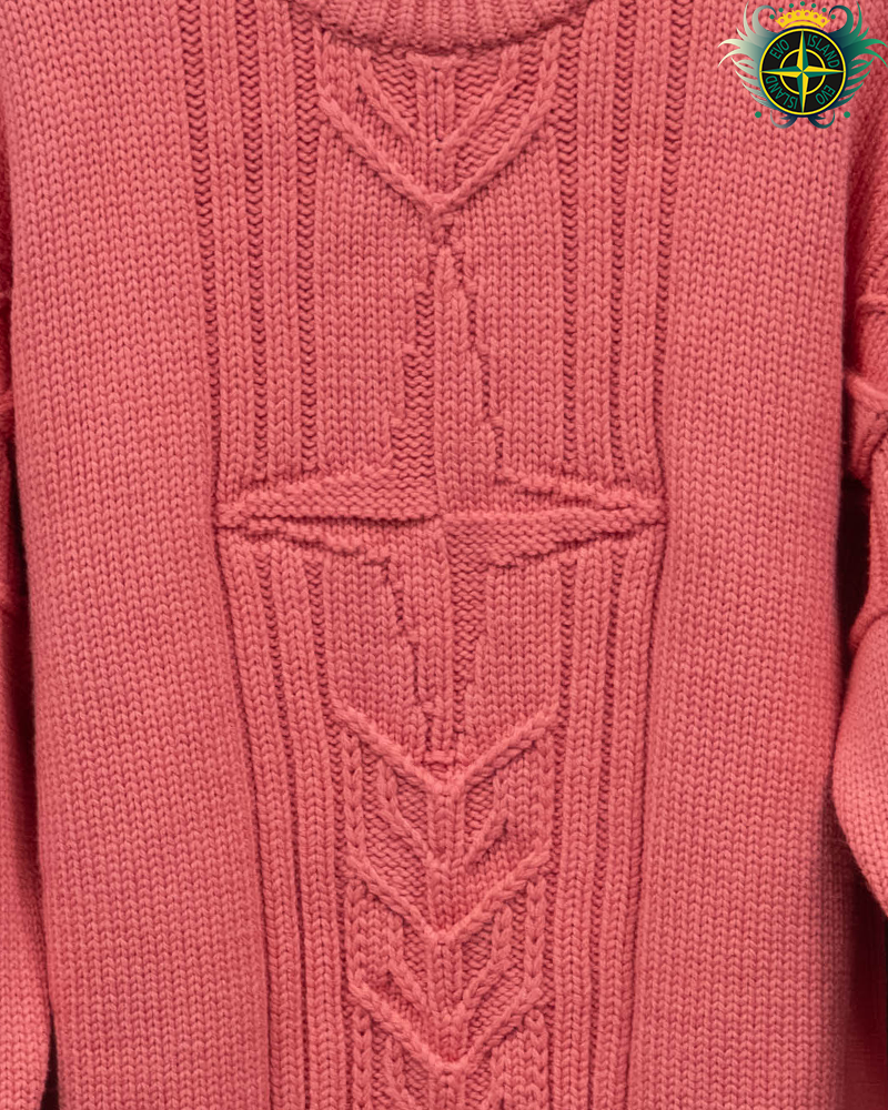 Stone Island Heavy Knit Sweatshirt Pink - XL