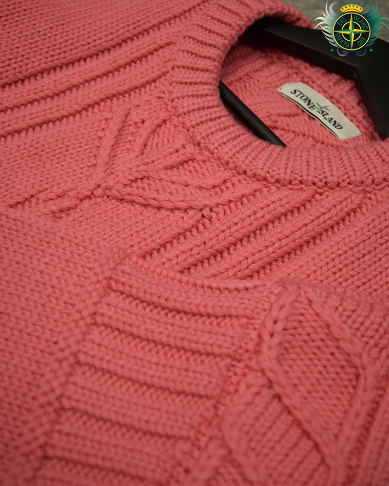 Stone Island Heavy Knit Sweatshirt Pink - XL