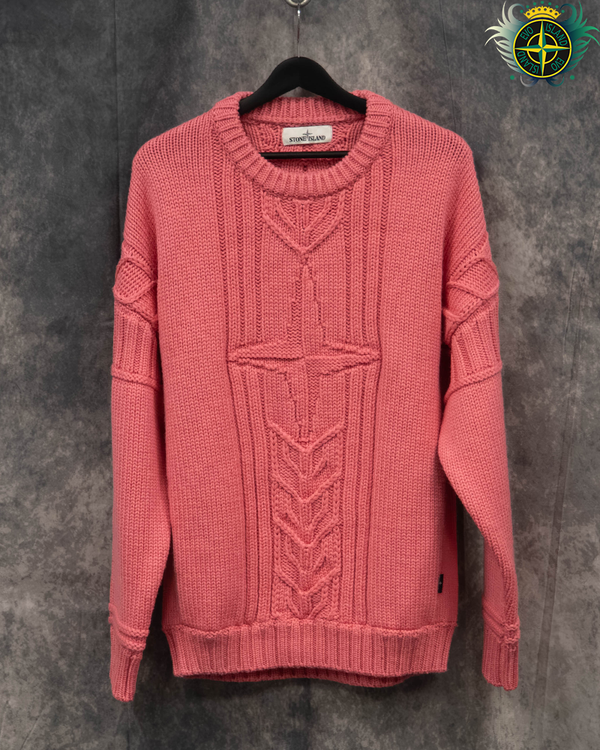 Stone Island Heavy Knit Sweatshirt Pink - XL