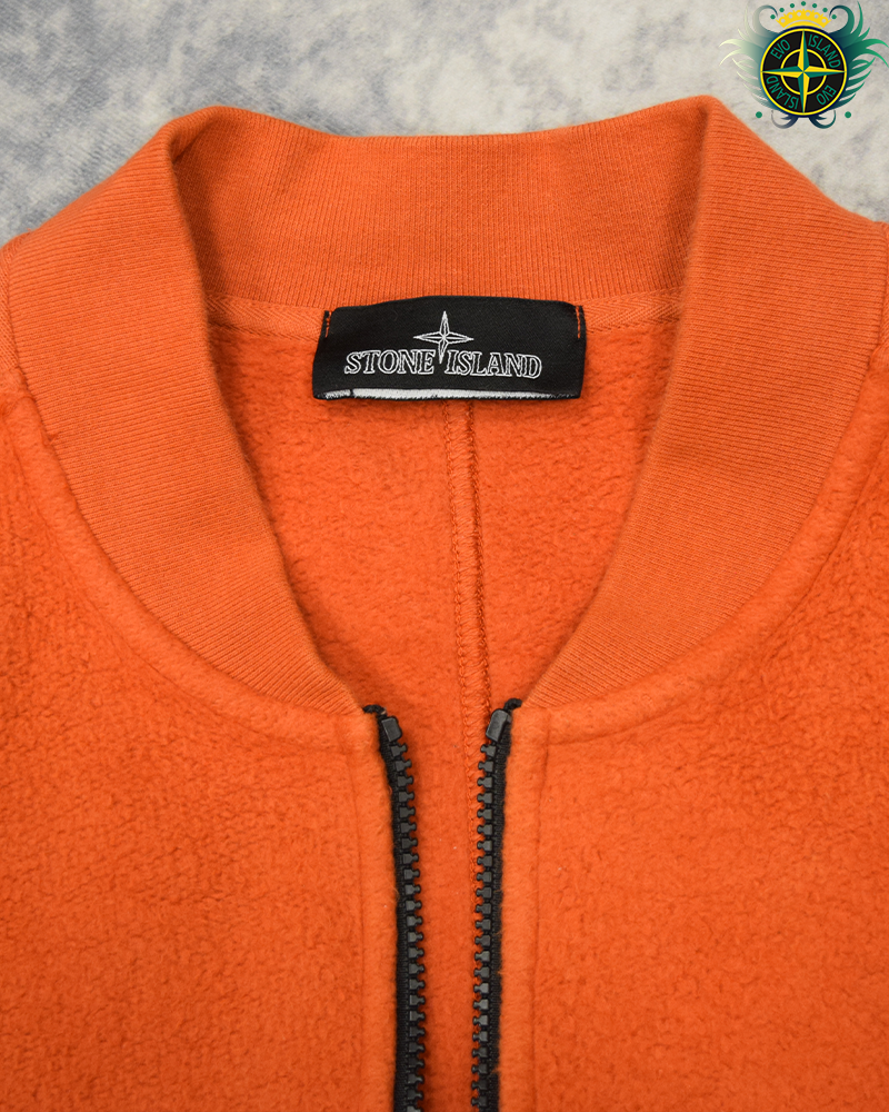 Stone Island Shadow Project Fleece Bomber Jacket Orange - XL