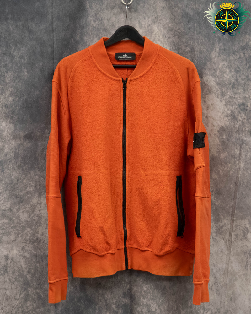 Stone Island Shadow Project Fleece Bomber Jacket Orange - XL