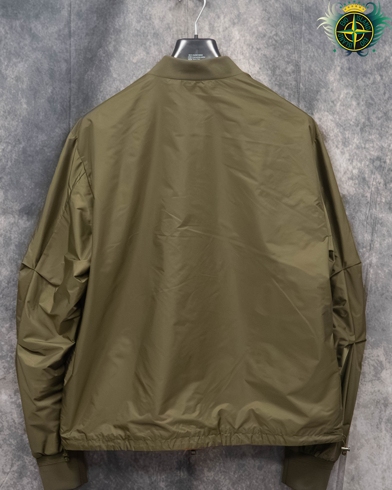 Moncler Ouveze Reversible Shell Bomber Jacket Green/Orange