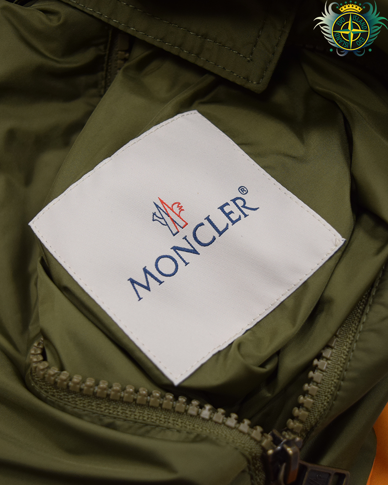 Moncler Ouveze Reversible Shell Bomber Jacket Green/Orange
