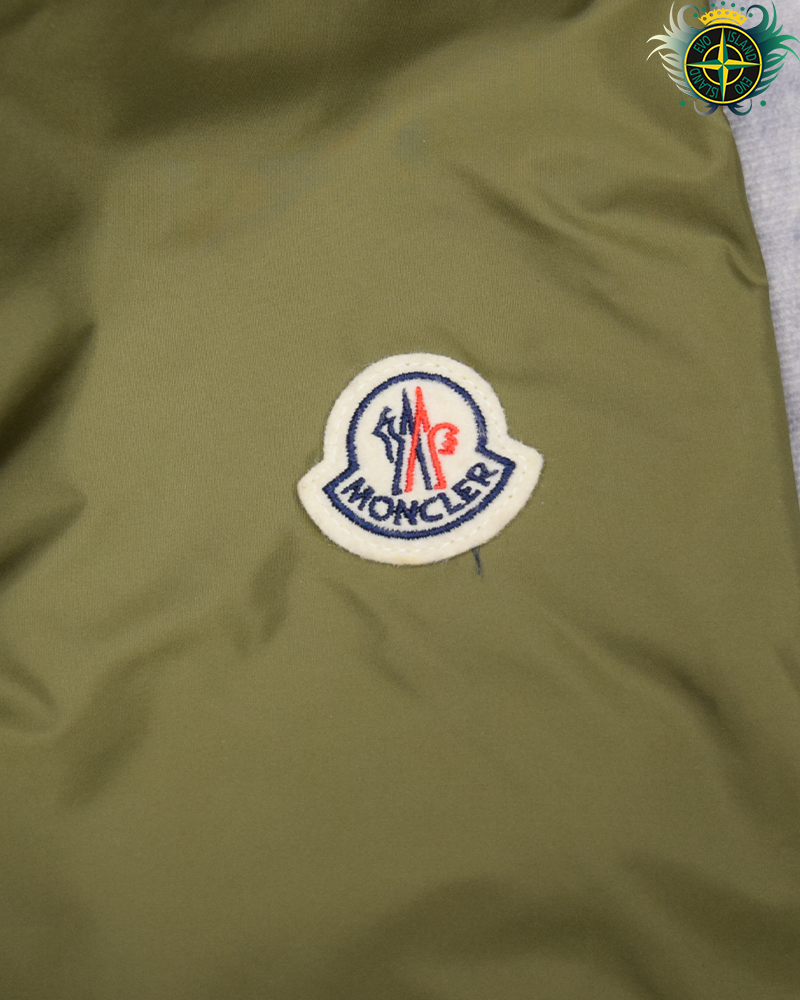 Moncler Ouveze Reversible Shell Bomber Jacket Green/Orange
