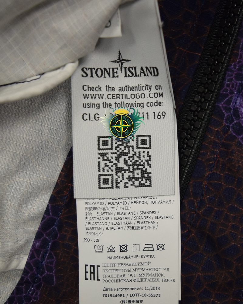 Stone Island Special Process Heat reactive Thermo Sensitive Jacket Purple