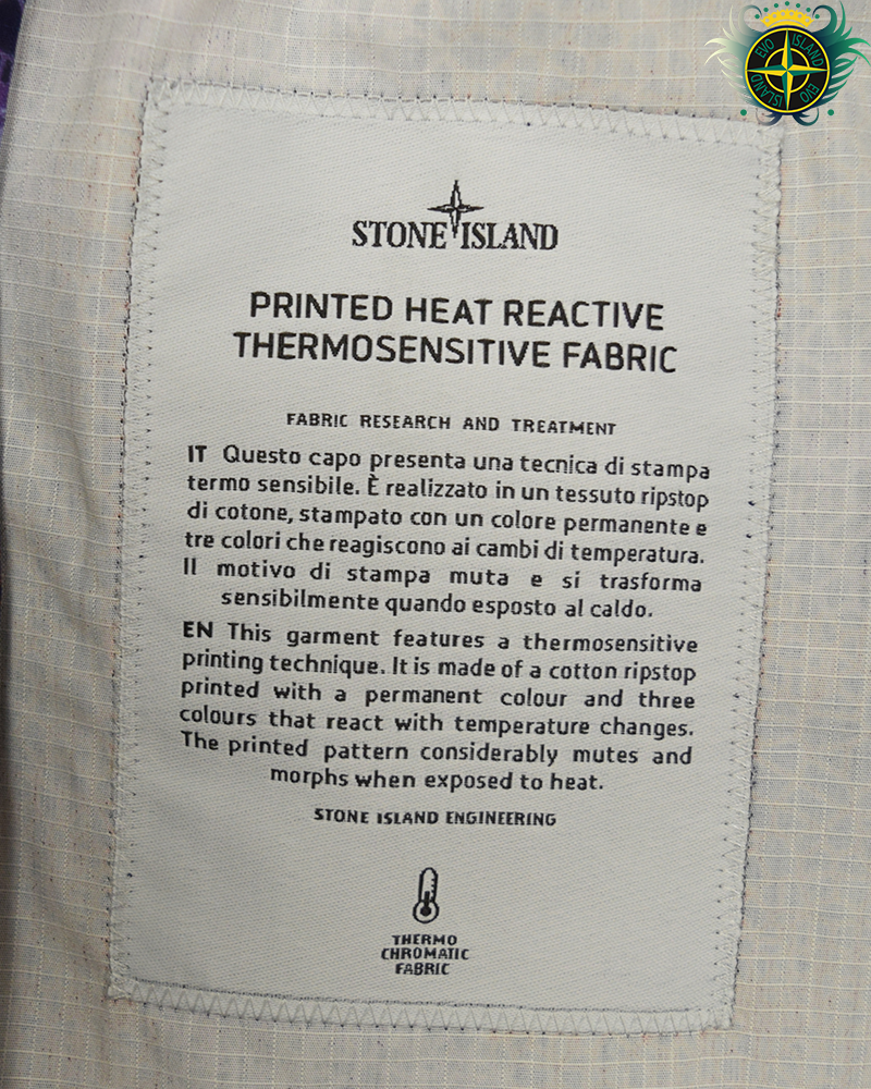 Stone Island Special Process Heat reactive Thermo Sensitive Jacket Purple