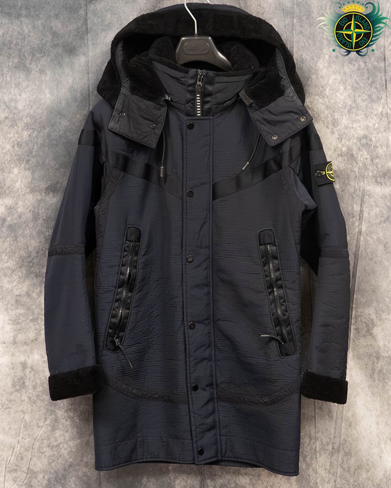 Stone Island X Nike Jacquard Grid On wool Fur Navy Blue