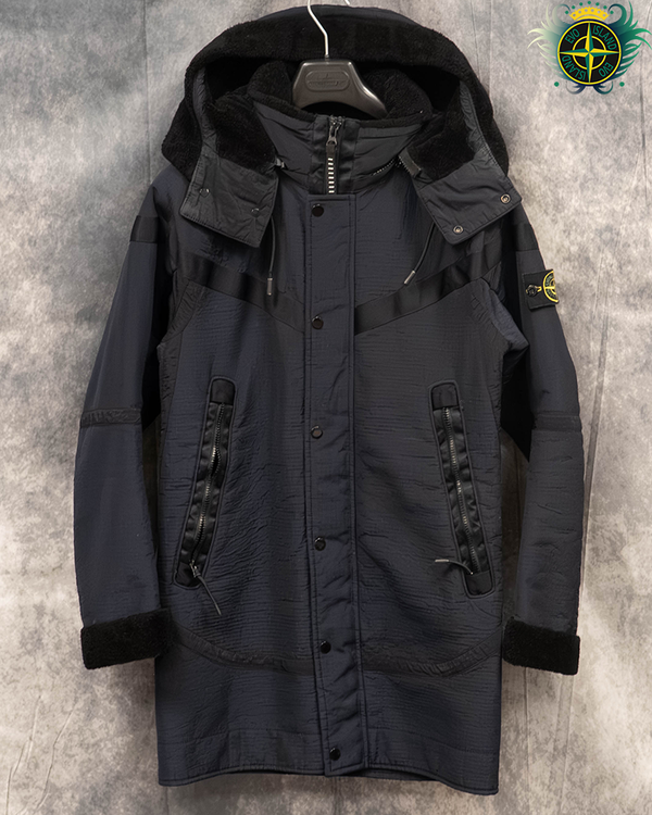 Stone Island X Nike Jacquard Grid On wool Fur Navy Blue