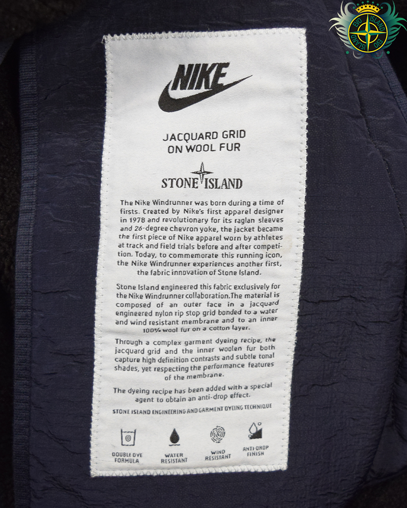 Stone Island X Nike Jacquard Grid On wool Fur Navy Blue