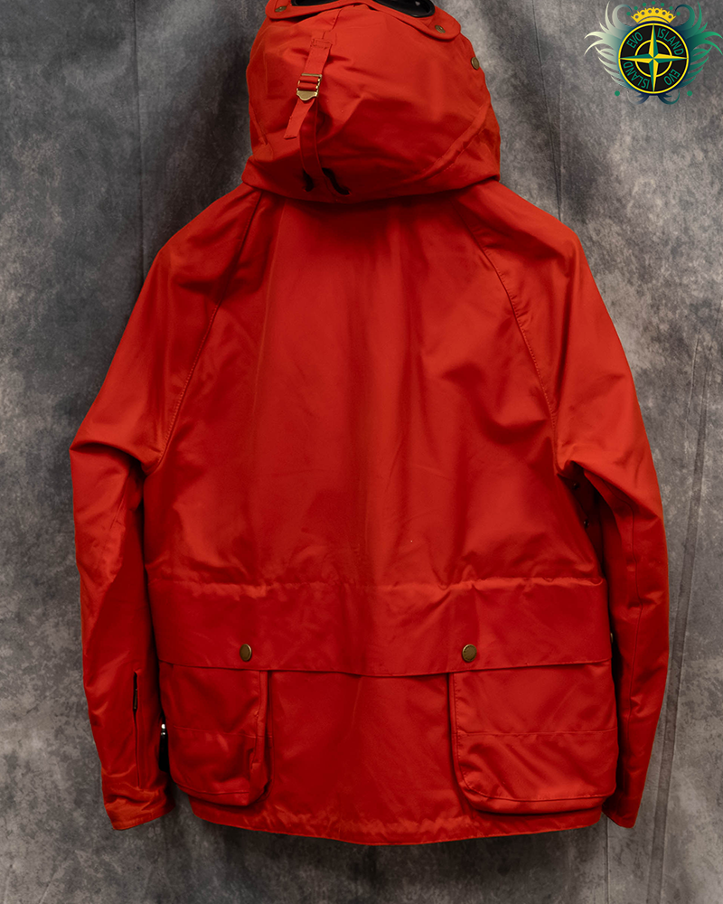 C.P Company X Barbour Creel Waxed Goggle Jacket Red - S