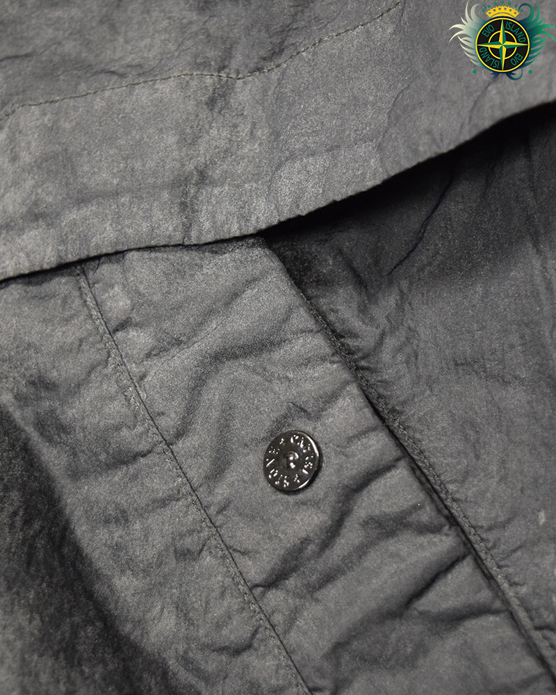 Stone Island Dense Nylon Hand Sprayed Reflective Jacket Black